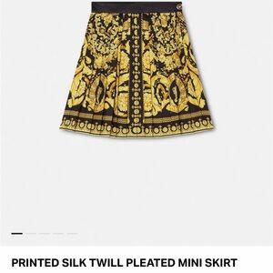 Versace Gold and Black Baroque Mini Skirt